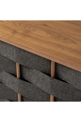 Gray Woven Fabric Sideboard | OROA Modern Sheridan | Oroa.com