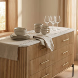 Fluted Mango Wood 6-Drawer Dresser | OROA Modern Cambridge