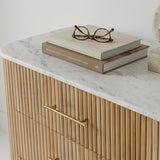 Fluted Mango Wood 6-Drawer Dresser | OROA Modern Cambridge