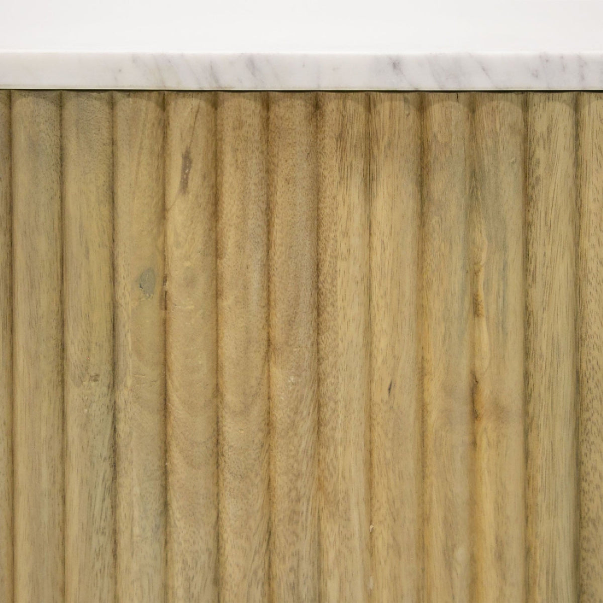 Fluted Mango Wood End Table | OROA Modern Cambridge