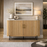 Mango Wood 2-Door Tall Sideboard | OROA Modern Cambridge