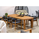 Outdoor Natural Teak Dining Table | OROA Modern Kamari