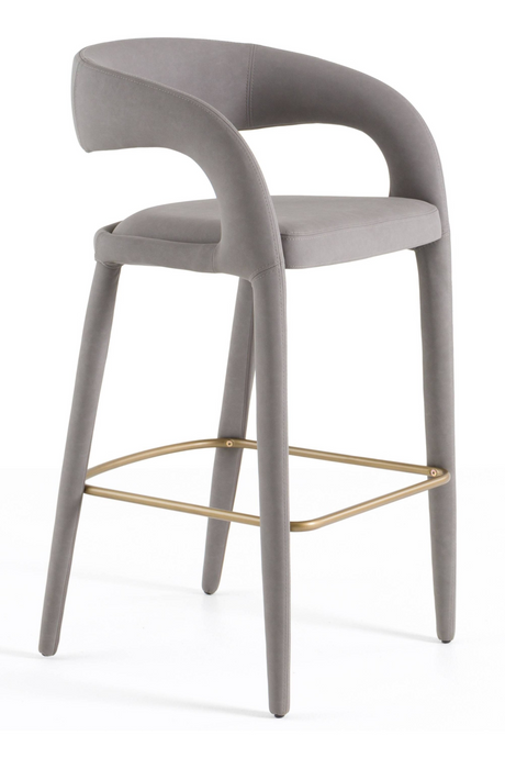 Vegan Leather Upholstered Bar Chair | OROA Modern Faerron | Oroa.com