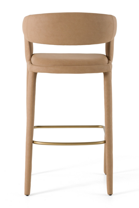 Vegan Leather Upholstered Bar Chair | OROA Modern Faerron | Oroa.com