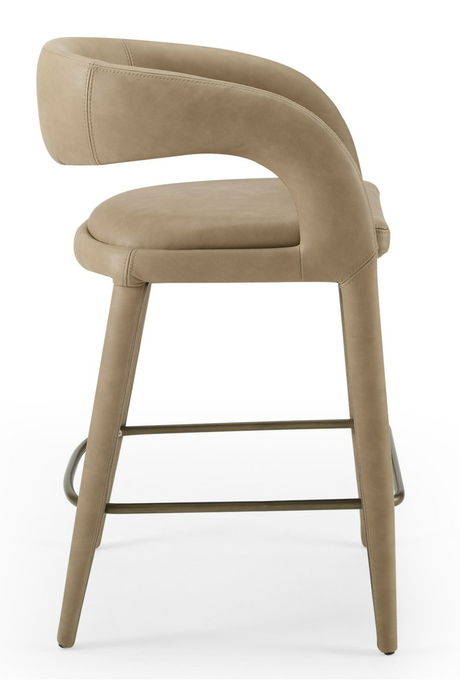 Vegan Leather Upholstered Counter Chair | OROA Modern Faerron | Oroa.com