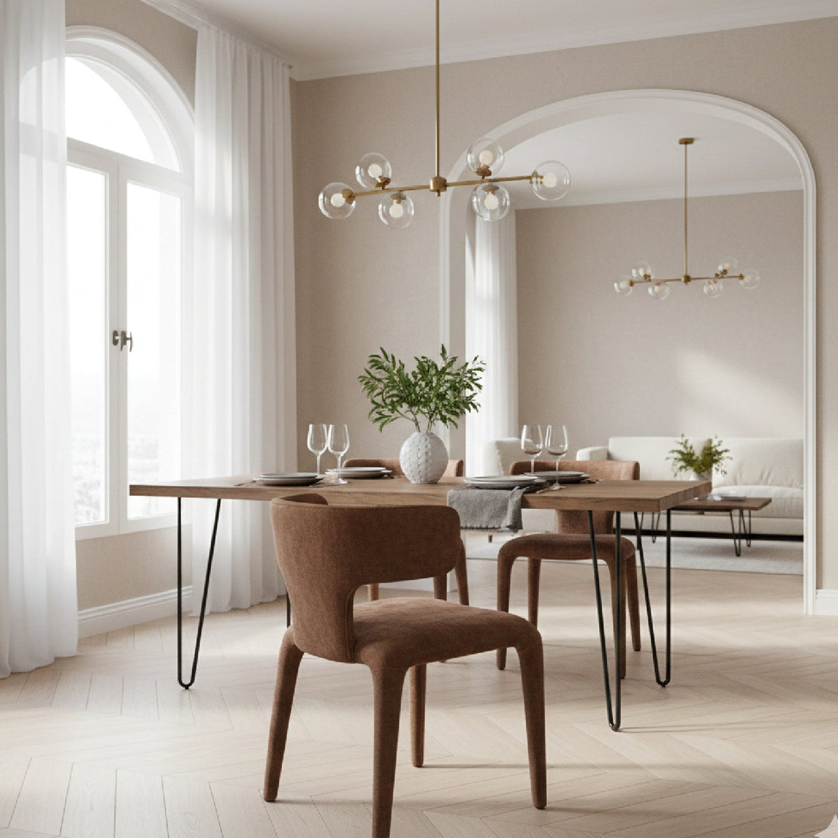 Velvet Dining Chair | OROA Modern Saehee
