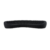 Black Tufted Sectional Sofa | OROA Modern Yolonda