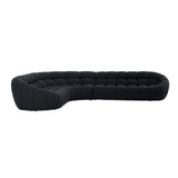 Black Tufted Sectional Sofa | OROA Modern Yolonda