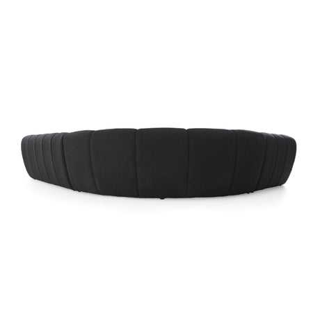 Black Tufted Sectional Sofa | OROA Modern Yolonda