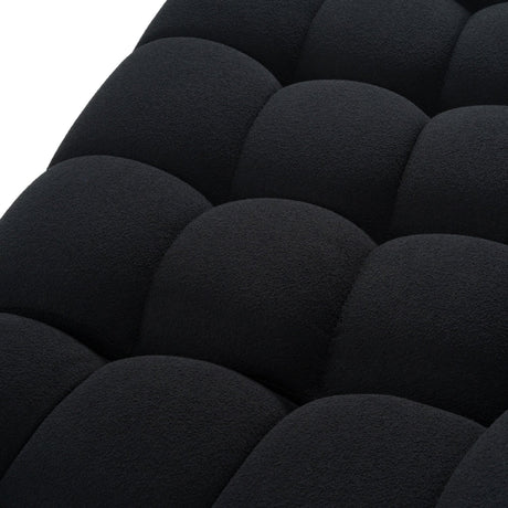 Black Tufted Sectional Sofa | OROA Modern Yolonda