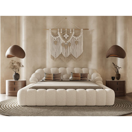 Hexagonal Tufted King Bed | OROA Modern Yolonda