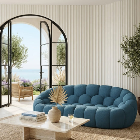 Hexagonal-Tufted Loveseat | OROA Modern Yolonda
