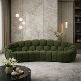 Hexagonal-Tufted Curved Sofa | OROA Modern Yolonda