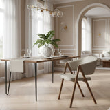 Curved Vegan Leather Dining Chairs (2) | OROA Modern Marcus