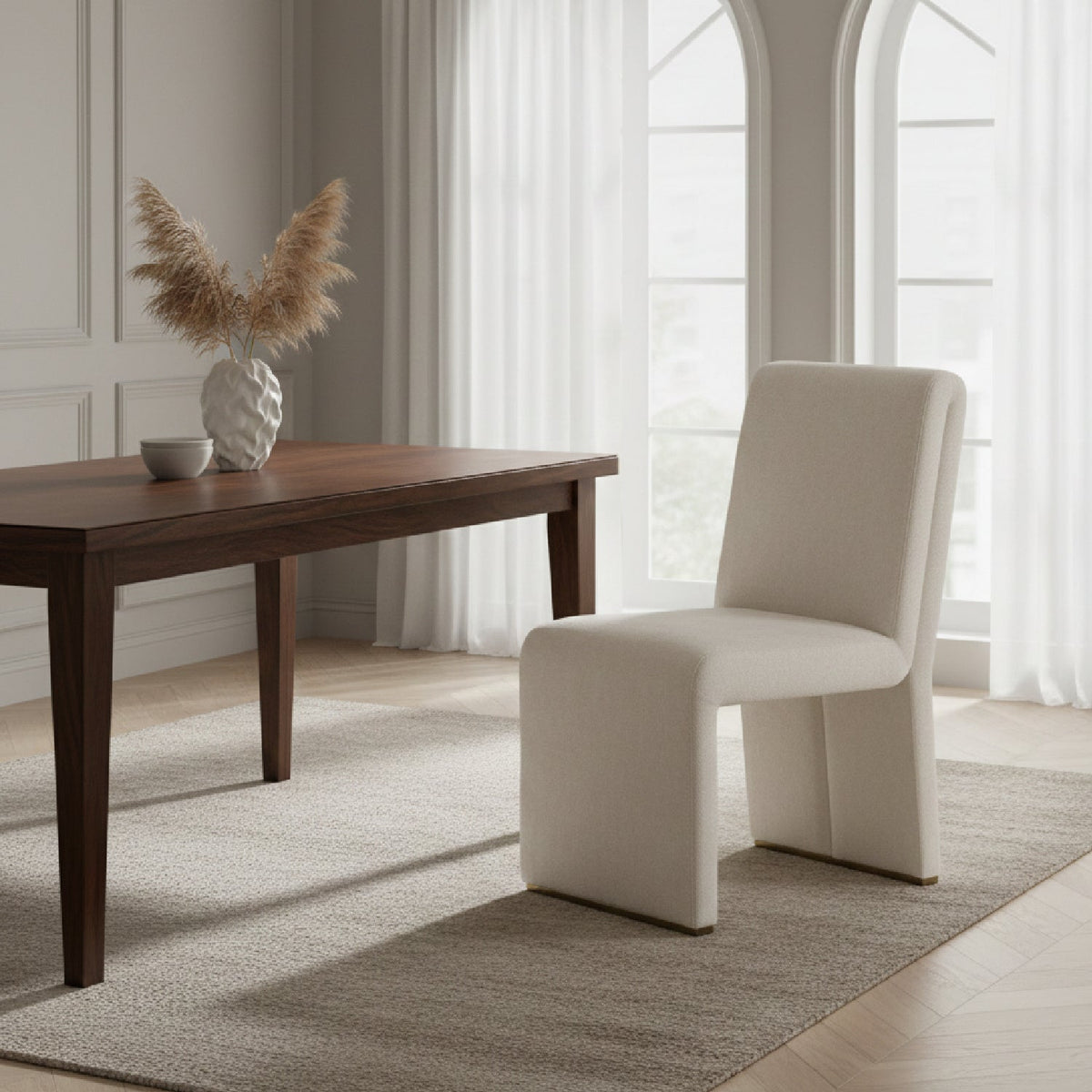 White Dining Side Chairs (2) | OROA Modern Bounty