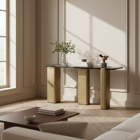 Black Marble Console Table | OROA Modern Quest