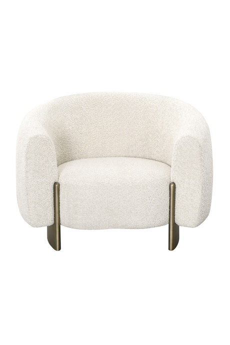 Beige Curved Accent Chair | OROA Modern Thrive | Oroa.com