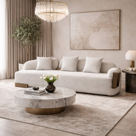 White Single-Armed Sofa | OROA Modern Rainier