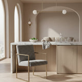 Gray Fabric Counter Chair | OROA Modern Suzanne