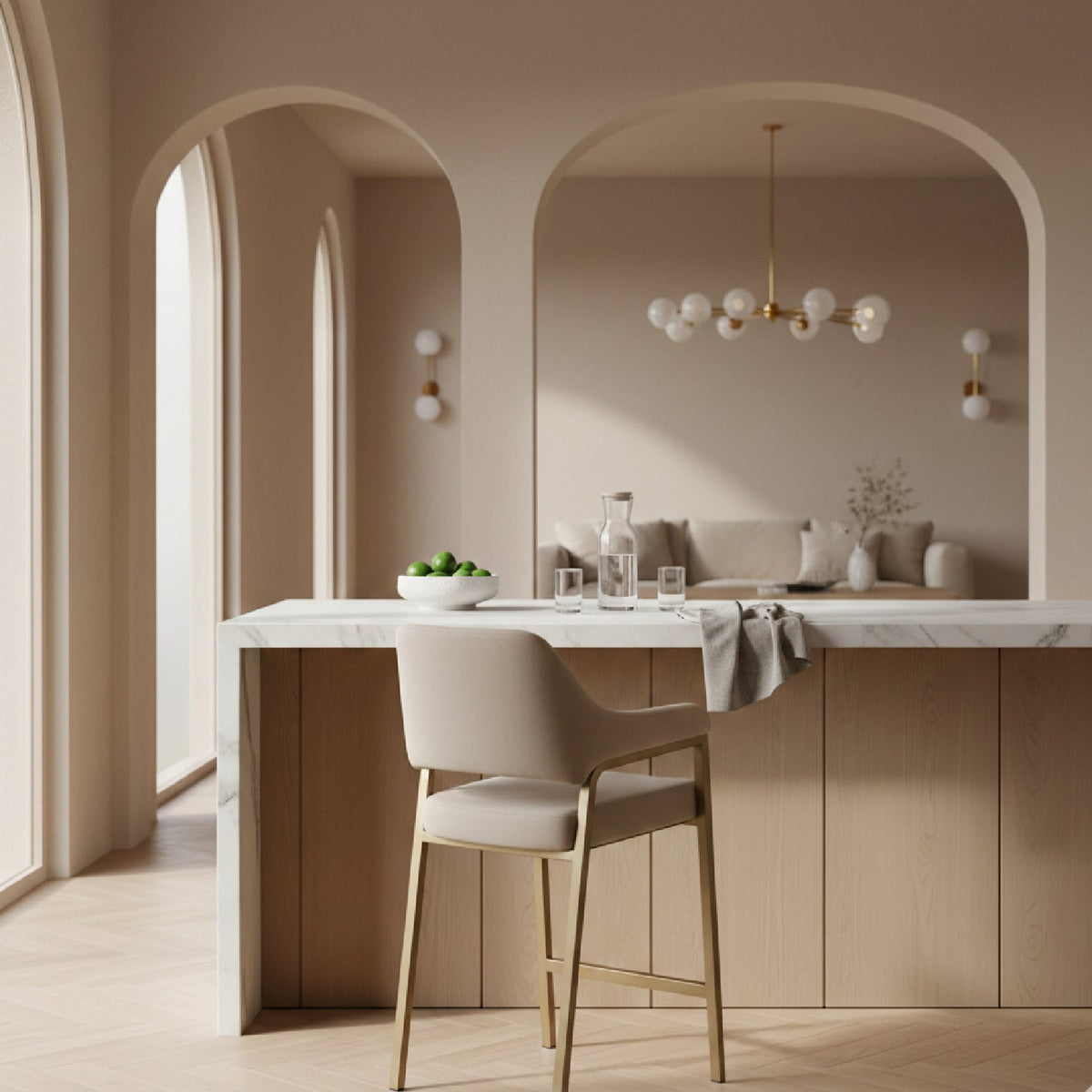 Beige Counter Armchair | OROA Modern George