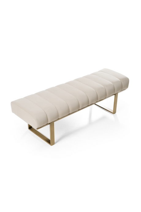 Beige Channeled Dining Bench | OROA Modern Robles | Oroa.com