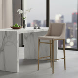 Beige Sloped-Arm Bar Stools (2) | OROA Modern Mimi | Oroa.com