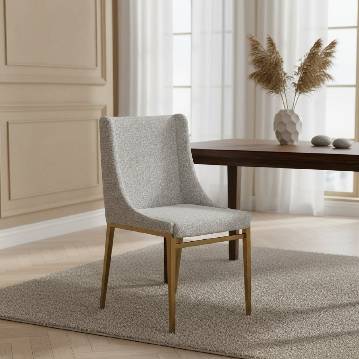 Sloped Arm Dining Chair Set (2) | OROA Modern Mimi