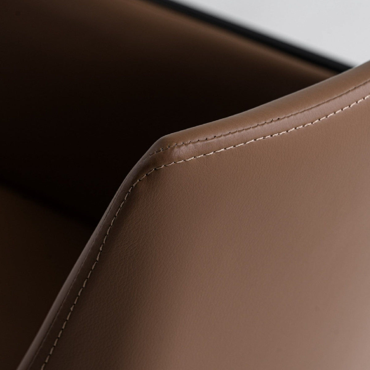 Brown Vegan Leather Dining Chair | OROA Modern Leshay
