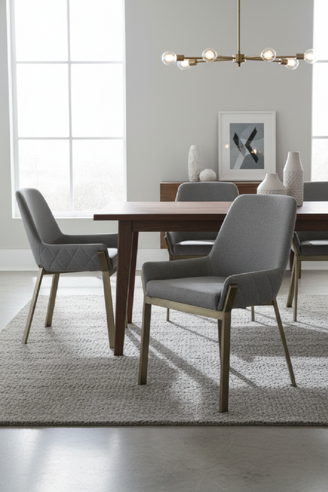 Gray Upholstered Dining Chair | OROA Modern Ganon | Oroa.com