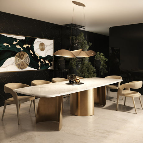 White Marble Dining Table | OROA Modern Reynold