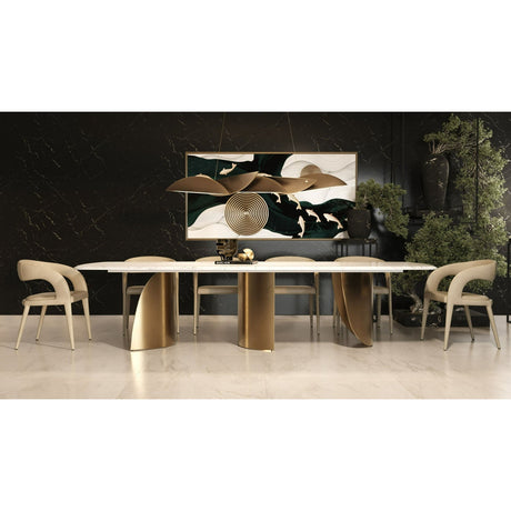 White Marble Dining Table | OROA Modern Reynold