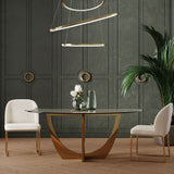 Gold Leaf Oval Dining Table | OROA Modern Chambers