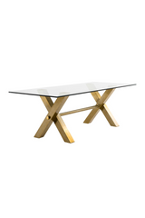 Gold-Framed Glass Dining Table | OROA Modern Dandy | Oroa.com