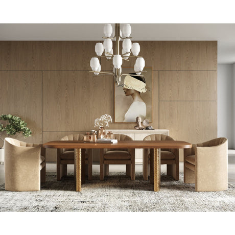 Wanut Veneer Dining Table | OROA Modern Marjorie