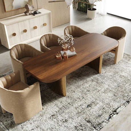 Wanut Veneer Dining Table | OROA Modern Marjorie