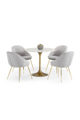 White Marble Tulip Dining Table | OROA Modern Collins | Oroa.com