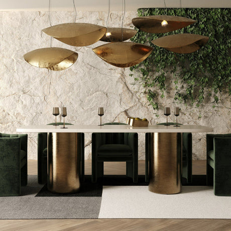 White Marble Dining Table L | OROA Modern Rocky