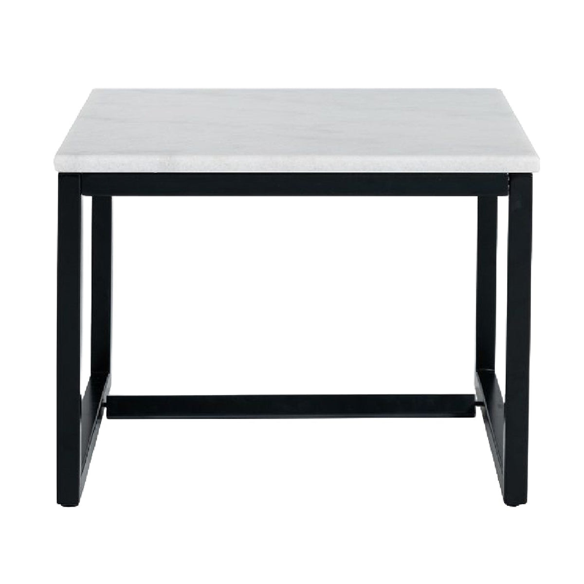 Square White Marble End Table | OROA Modern Baca
