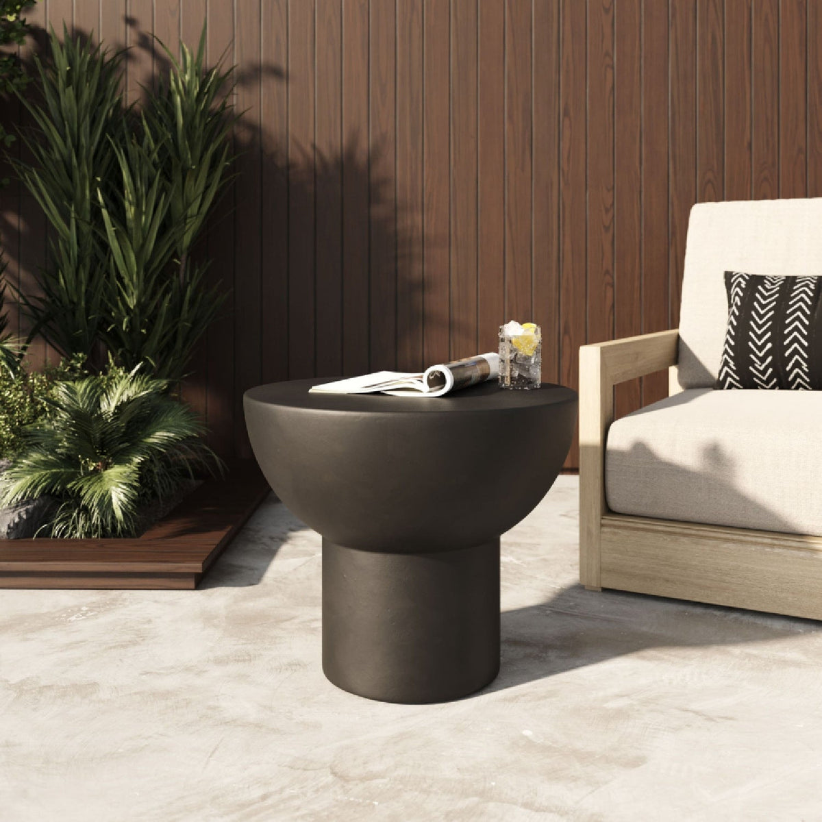 Round Terrazzo End Table | OROA Modern Fate