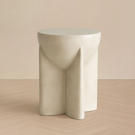 Concrete Round End Table | OROA Modern Elsa