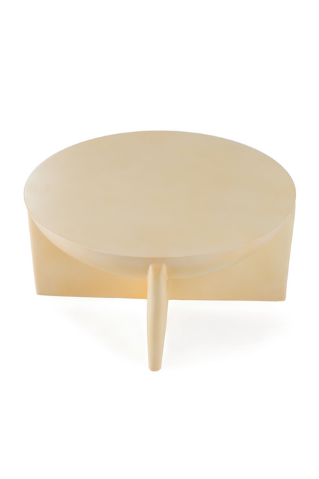 Beige Concrete Round Coffee Table | OROA Modern Elsa | Oroa.com
