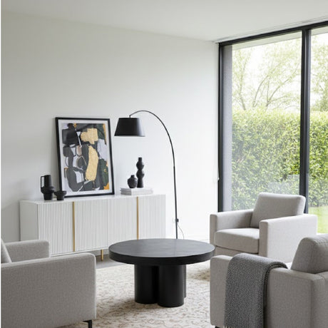 Concrete Round Coffee Table | OROA Modern Bruni | Oroa.com