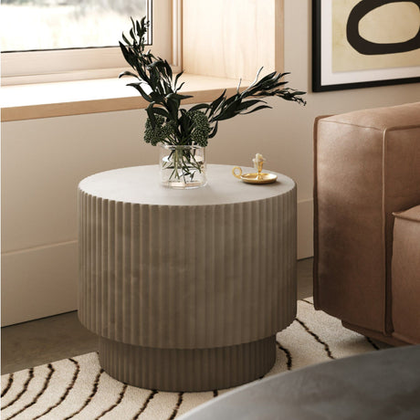 Concrete Round End Table | OROA Modern Gruver