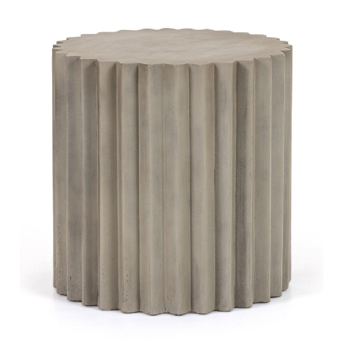 Ribbed Cylindrical End Table | OROA Modern Evadale