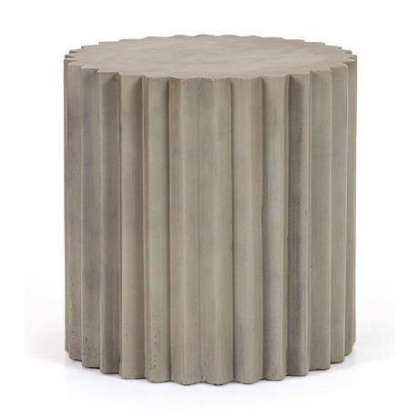 Ribbed Cylindrical End Table | OROA Modern Evadale