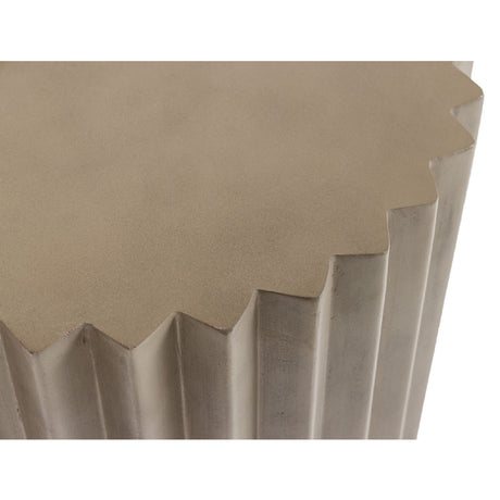Ribbed Cylindrical End Table | OROA Modern Evadale
