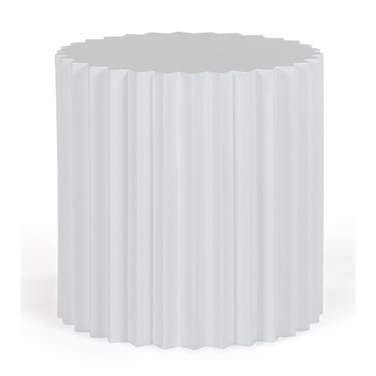 Ribbed Cylindrical End Table | OROA Modern Evadale