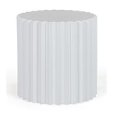 Ribbed Cylindrical End Table | OROA Modern Evadale