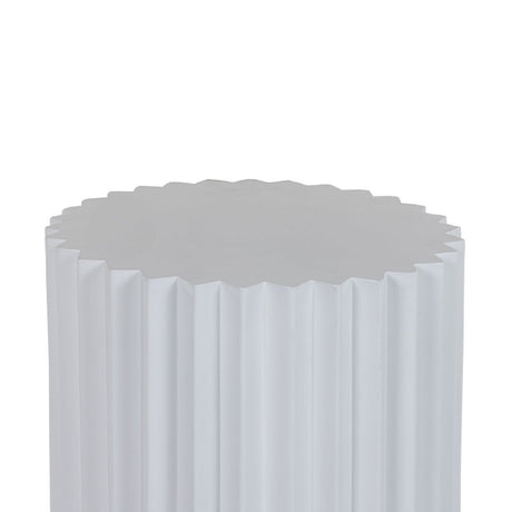 Ribbed Cylindrical End Table | OROA Modern Evadale