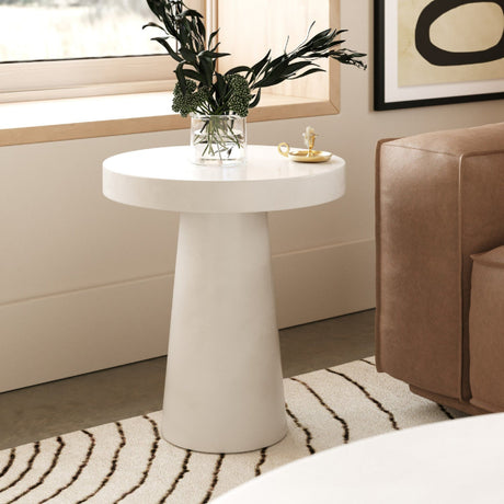 Concrete Pedestal End Table | OROA Modern Desoto